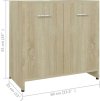 Koupelnová skříňka pod umyvadlo 60x33x60 cm kompozit [802575] (Barva Bílá a dub sonoma)