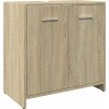 Koupelnová skříňka pod umyvadlo 60x33x60 cm kompozit [802575] (Barva Bílá a dub sonoma)