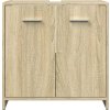 Koupelnová skříňka pod umyvadlo 60x33x60 cm kompozit [802575] (Barva Bílá a dub sonoma)