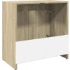 Koupelnová skříňka pod umyvadlo 60x33x60 cm kompozit [802575] (Barva Bílá a dub sonoma)