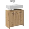 Koupelnová skříňka pod umyvadlo 60x33x60 cm kompozit [802575] (Barva Bílá a dub sonoma)