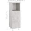 Koupelnová skříňka 30 x 30 x 95 cm kompozitní dřevo [802619] (Barva Betonová šedá)
