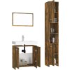3dílný set koupelnového nábytku dřevotříska [3152716] (Barva Kouřový dub)