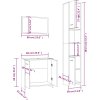 3dílný set koupelnového nábytku dřevotříska [3152716] (Barva Kouřový dub)