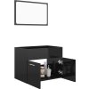 2dílný set koupelnového nábytku kompozitní dřevo [804783] (Barva Černá)