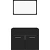 2dílný set koupelnového nábytku kompozitní dřevo [804783] (Barva Černá)