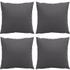 Dekorační polštáře 4 ks 50 x 50 cm textil [314338] (Barva Antracitová)