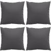 Dekorační polštáře 4 ks 50 x 50 cm textil [314338] (Barva Antracitová)
