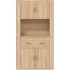 Skříň highboard kompozit [3185372] (Barva Kouřový dub)