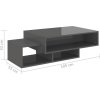 Konferenční stolek 105 x 55 x 32 cm kompozitní dřevo [808523] (Barva Černá)