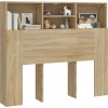Čelo postele s úložným prostorem 120x19x103,5 cm [817247] (Barva Šedá sonoma)