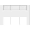 Čelo postele s úložným prostorem 160 x 18,5 x 104,5 cm [811934] (Barva Bílá)