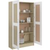 Knihovna 82,5 x 30,5 x 150 cm kompozitní dřevo [802729] (Barva Bílá s vysokým leskem)