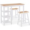 Barový set 3 ks MDF [245364] (Barva Bílá)