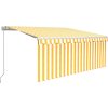 Ručně zatahovací markýza s roletou a LED 3 x 2,5 m [3069263] (Barva Žluto-bílá)