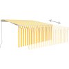 Ručně zatahovací markýza s roletou a LED 3 x 2,5 m [3069263] (Barva Žluto-bílá)