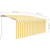 Ručně zatahovací markýza s roletou a LED 3 x 2,5 m [3069263] (Barva Žluto-bílá)