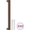 Nábytkové úchytky 10 ks 224 mm nerezová ocel [3203668] (Barva Stříbrná)