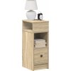 Noční stolek se zásuvkou 25x31x66 cm [858626] (Barva Hnědý dub)