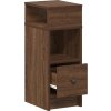 Noční stolek se zásuvkou 25 x 31 x 66 cm [858626] (Barva Hnědý dub)