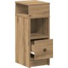 Noční stolek se zásuvkou 25 x 31 x 66 cm [858626] (Barva Hnědý dub)