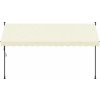 Zatahovací markýza 350 x 150 cm textil a ocel [368748] (Barva Krémová)