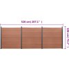 Sada plotových dílců 526 x 186 cm WPC [3211828] (Barva Hnědá)
