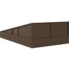 Zahradní postel 110 x 200 cm polyratan [42666] (Barva Hnědá)