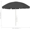 Plážový slunečník 300 cm [314710] (Barva Antracitová)