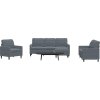 4dílná sedací souprava s poduškami samet [3278362] (Barva Tmavě šedá)