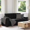 Dvousedák 180 x 77 x 82 cm samet [4105122] (Barva Světle šedá)