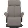 Polohovací křeslo s podnožkou textil [356526] (Barva Taupe)