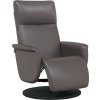 Polohovací křeslo s podnožkou umělá kůže [356547] (Barva Šedá)