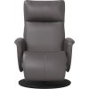 Polohovací křeslo s podnožkou umělá kůže [356547] (Barva Šedá)