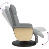 Masážní polohovací křeslo s podnožkou textil [356539] (Barva Krémová)