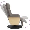 Masážní polohovací křeslo s podnožkou textil [356539] (Barva Krémová)