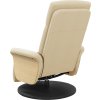 Masážní polohovací křeslo s podnožkou textil [356539] (Barva Krémová)