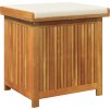 Venkovní box na polštáře 60x50x61 cm Masivní dřevo Akácie [4106473] (Barva Krémová bílá)