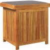 Venkovní box na polštáře 60x50x61 cm Masivní dřevo Akácie [4106473] (Barva Krémová bílá)