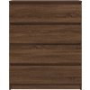 Příborník 80x35x99 cm kompozitní dřevo [3328486] (Barva Hnědý dub)