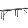Skládací zahradní lavice 2 ks 180 cm HDPE [48832] (Barva Černá)