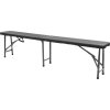 Skládací zahradní lavice 2 ks 180 cm HDPE [48832] (Barva Černá)