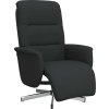 Polohovací křeslo s podnožkou textil [356563] (Barva Černá)