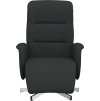 Polohovací křeslo s podnožkou textil [356563] (Barva Černá)
