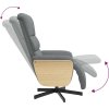 Polohovací křeslo s podnožkou textil [356601] (Barva Světle šedá)