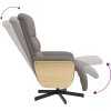 Polohovací křeslo s podnožkou textil [356601] (Barva Světle šedá)