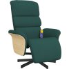 Masážní polohovací křeslo s podnožkou textil [356617] (Barva Tmavě zelená)