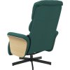 Masážní polohovací křeslo s podnožkou textil [356617] (Barva Tmavě zelená)