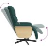 Masážní polohovací křeslo s podnožkou textil [356617] (Barva Tmavě zelená)