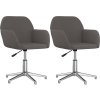 Otočné jídelní židle 2 ks tmavě textil [3103031] (Barva Tmavě šedá)